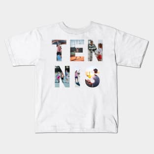 US Open Photographic Sunset Letters Tennis Kids T-Shirt